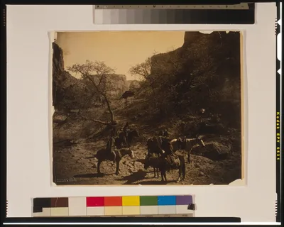 Group of Navahos in Tesakod Canyon, 1904