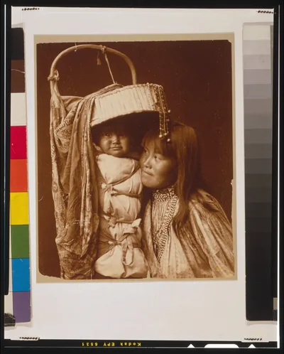 Apache girl and papoose, 1903