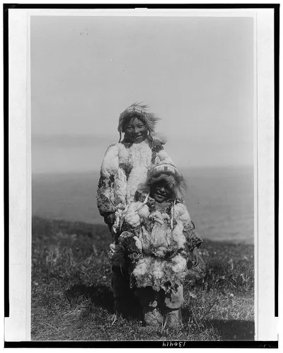 Duck-skin parkas, Nunivak, Alaska, Nunivak Island, 1929