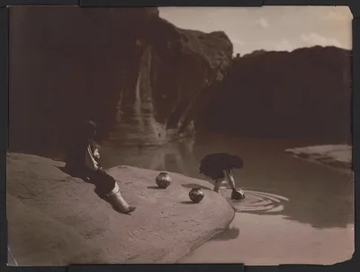 At the old well of Acoma, Acoma, New Mexico, 1904