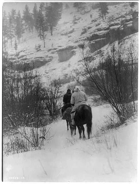 Winter hunter[s]--Apsaroke, Montana, 1908