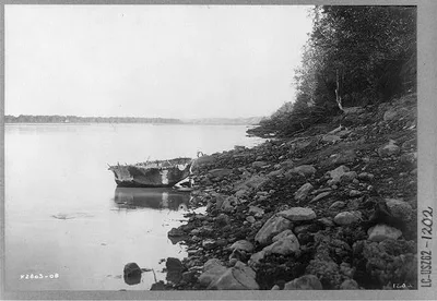 Hidatsa bull boat, North Dakota, 1908
