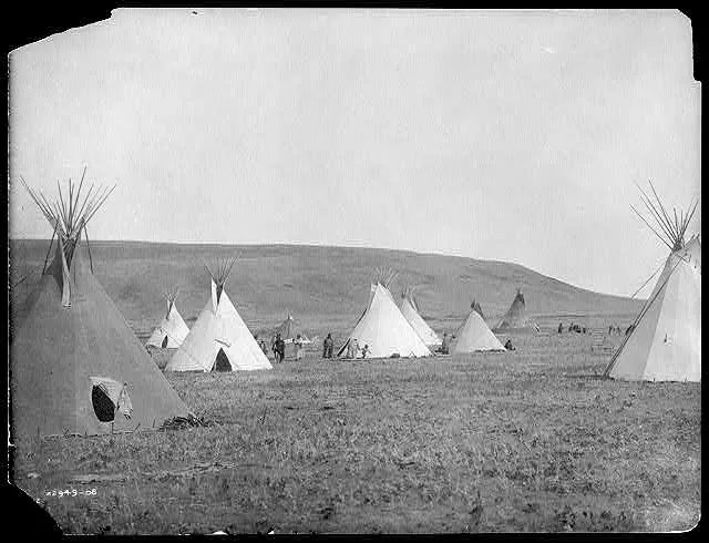Atsina camp scene, Montana, 1908