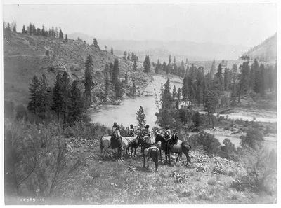 On Spokane River, Washington, Idaho, Spokane River, Cascade Range, 1910
