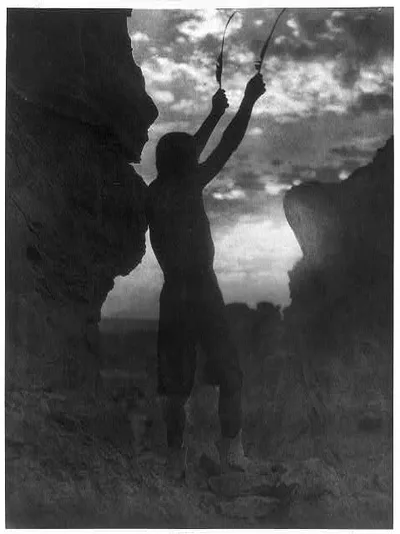 Offering to the sun--San Ildefonso, San Ildefonso Pueblo, New Mexico, 1927