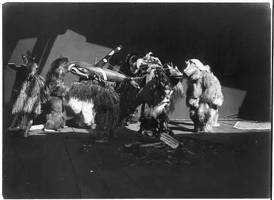 Group of Winter Dancers--Qagyuhl, British Columbia, 1914