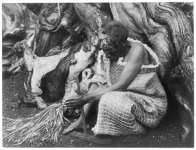 The fire drill--Koskimo, British Columbis, 1914