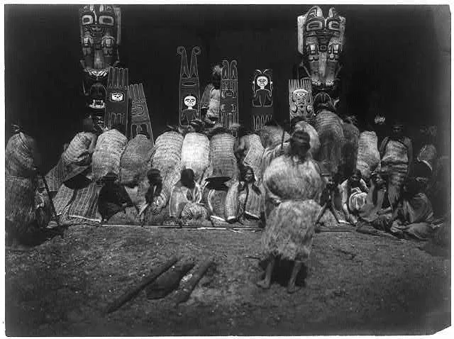 An incident of the Winter Dance--Nakoaktok, British Columbia, 1914