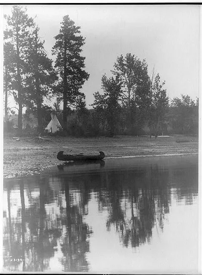 Photograph from 1910: Kutenai camp [Curtis's camp]