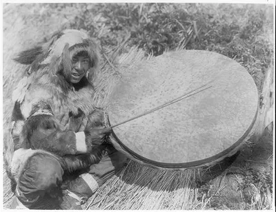 The drummer--Nunivak, Nunivak Island, Alaska, 1929