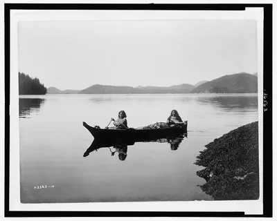 Canoeing on Clayquot Sound, British Columbia, Clayoquot Sound, Canada, 1910