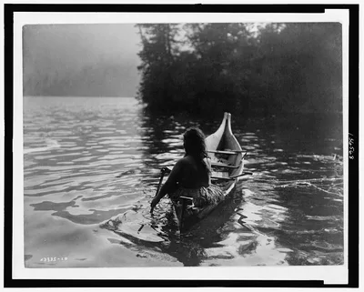 Into the shadow--Clayoquot, Canada, Transportation, Clayoquot Sound, British Columbia, 1910