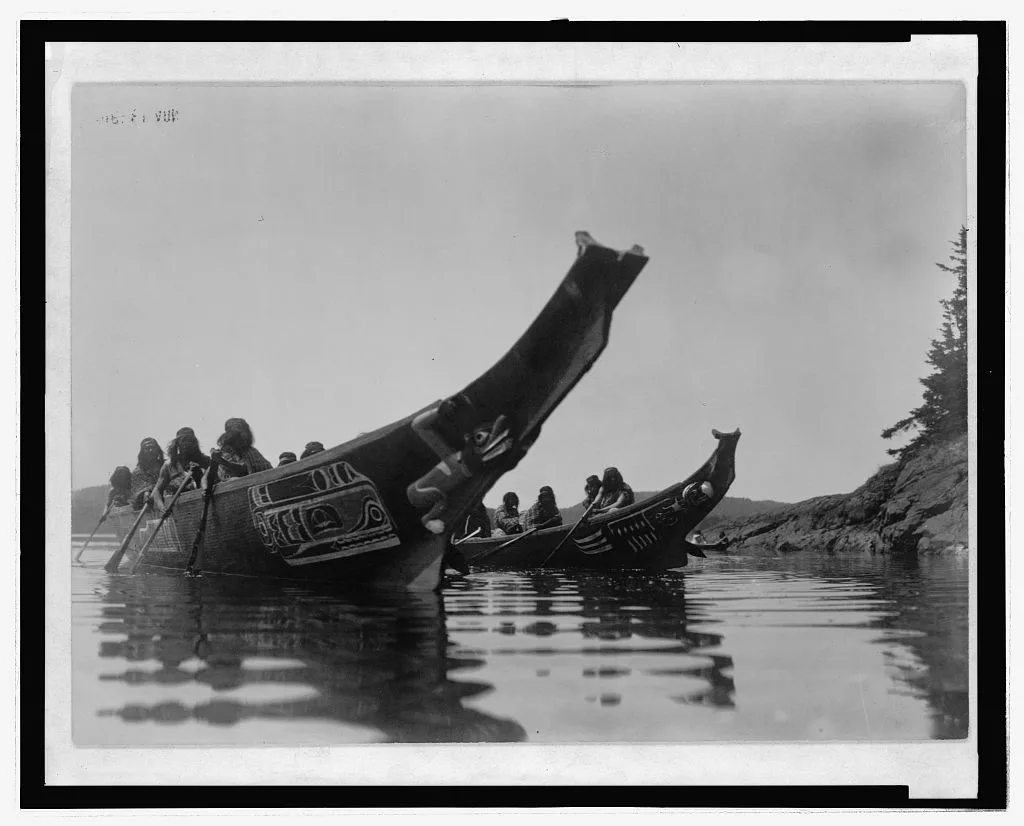 Tenaktak canoes, British Columbia, 1914