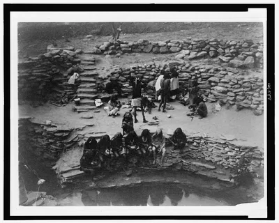 Flute dancers at Tureva Spring, Arizona, 1905