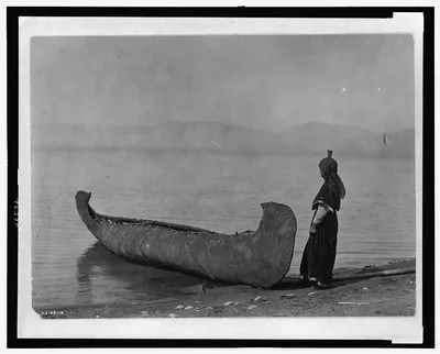 On the shore of the lake--Kutenai, 1910