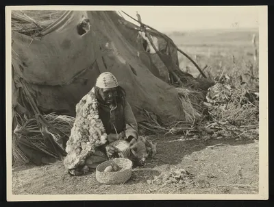 Achomawi basket-maker, California, 1923