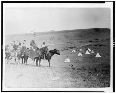 War party's farewell--Atsina, Montana, 1908