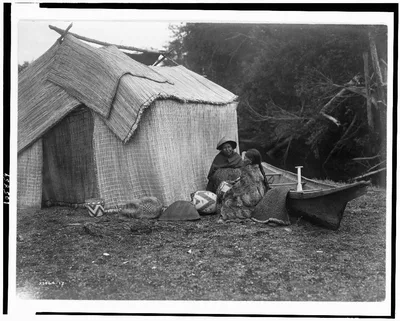 A mat shelter--Skokomish, Washington, 1913