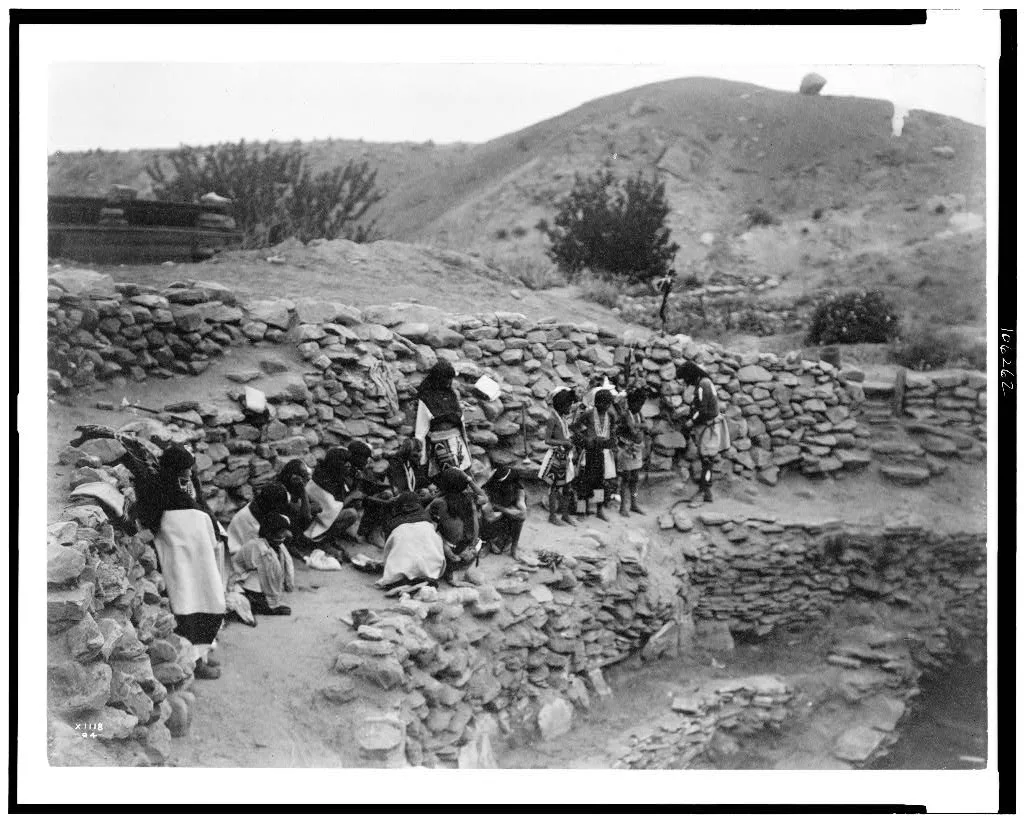 [Flute dancers at Tureva Spring (B)], Arizona, 1905