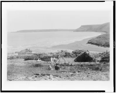[At Nash Harbor, Nunivak, Alaska], Alaska, Nunivak Island, 1929