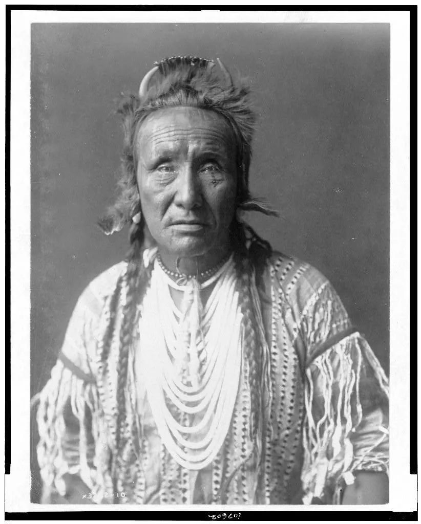[The Grizzly Bear, Piegan, half-length portrait, facing front], 1910
