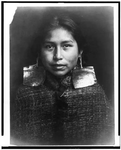 [Tsawatenok girl, head-and-shoulders portrait, facing front], British Columbia, 1914