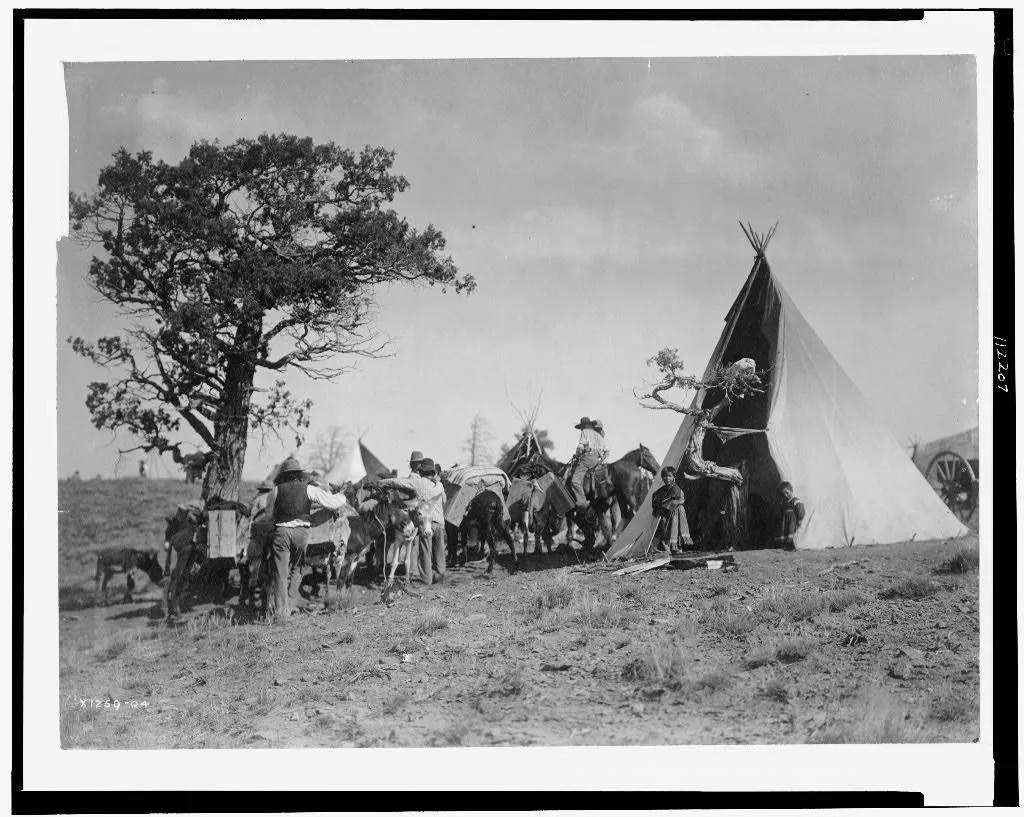 Visitors at Jicarilla, New Mexico, 1905