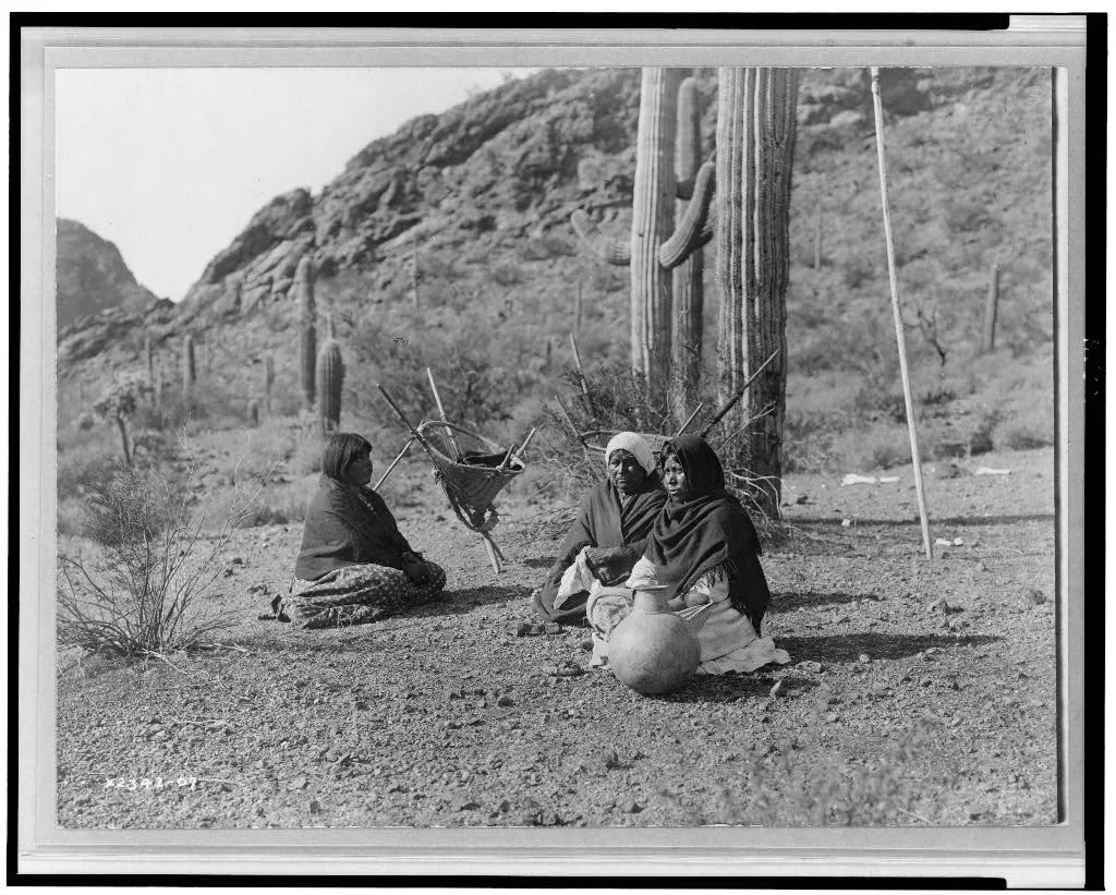 Qahatika women resting in Harvest Field--Qahatika, 1907