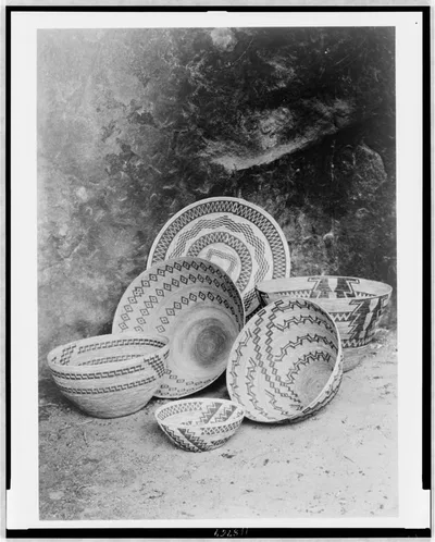 Baskets in the Painted Cave--Yokuts, 1924