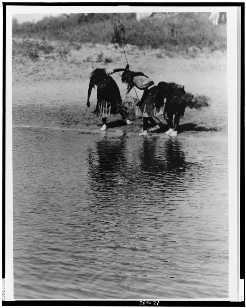 Water rite purification, Cheyenne animal dance, Oklahoma, 1927