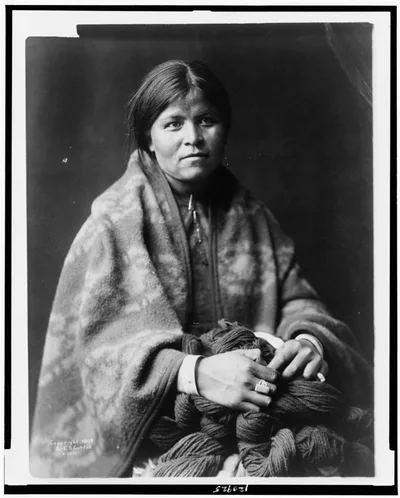 The blanket maker - Navaho, 1904